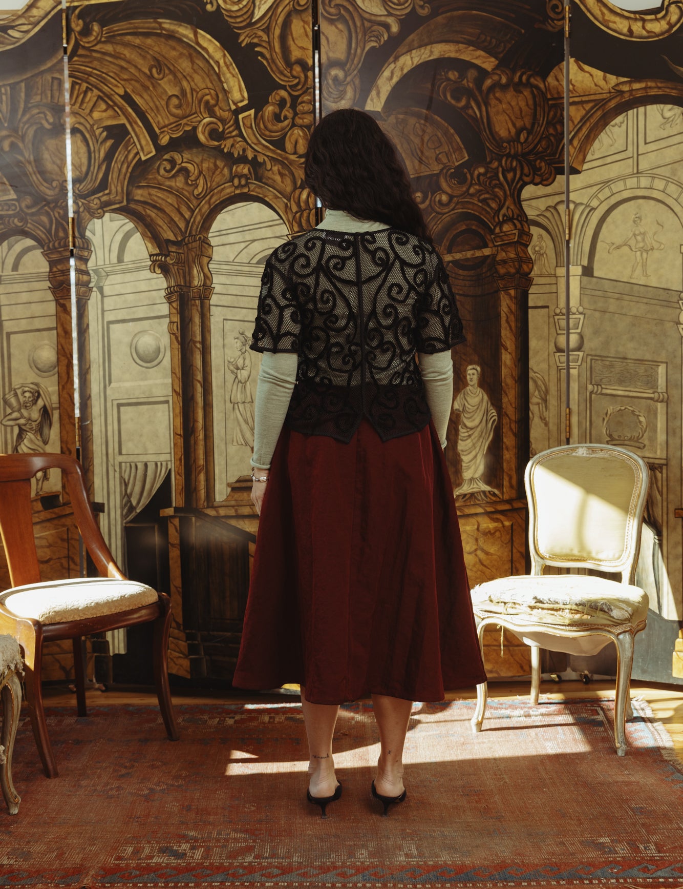 Play Skirt - Oxblood, view 3