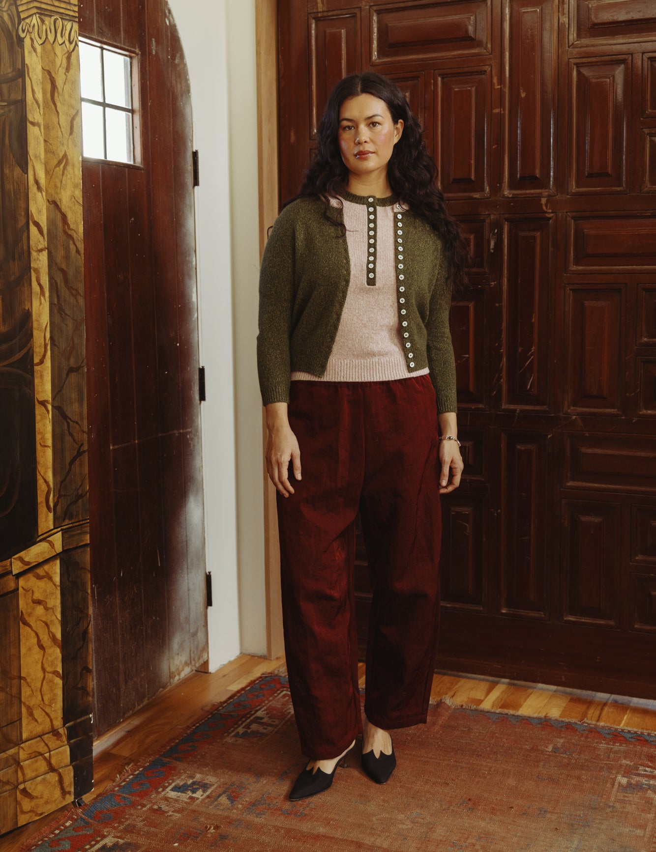 Contessa Pant - Oxblood, view 5