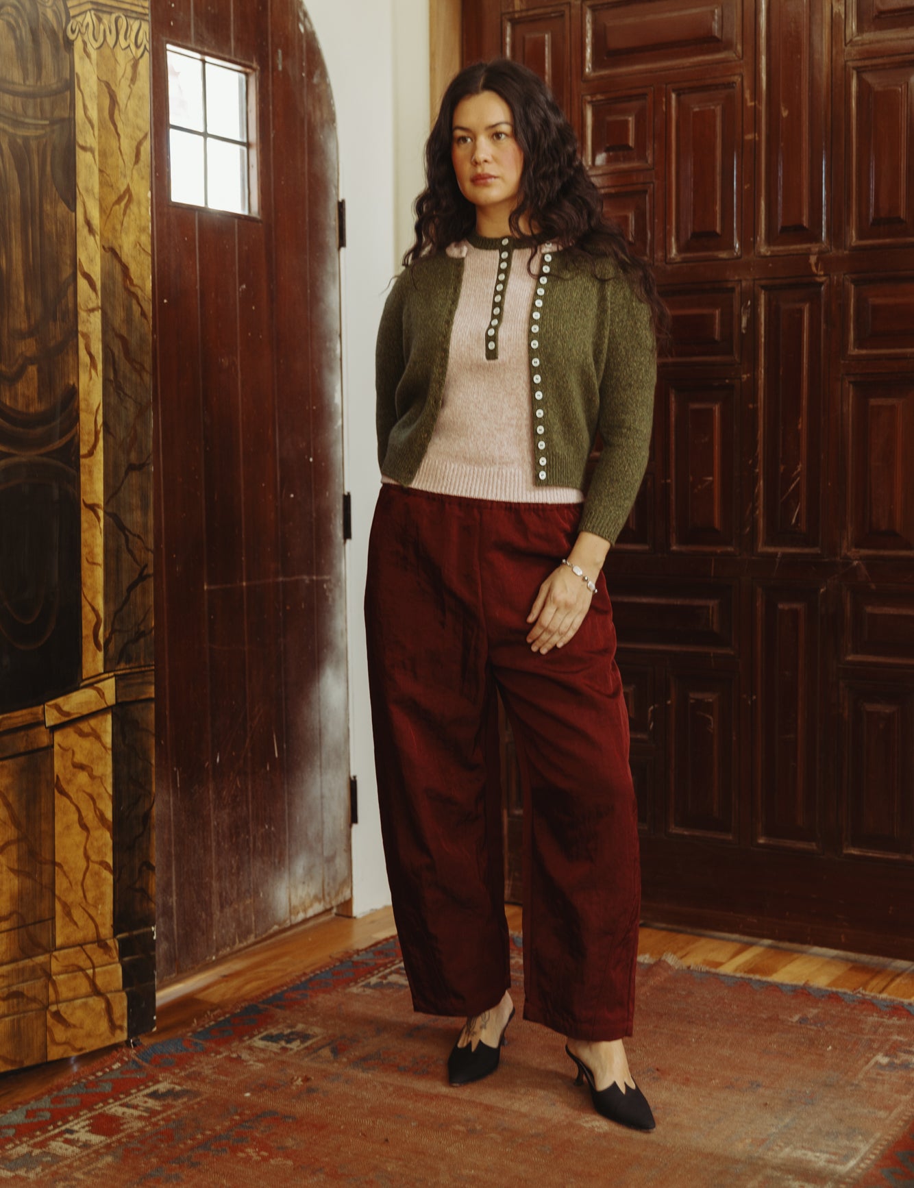 Contessa Pant - Oxblood, view 4
