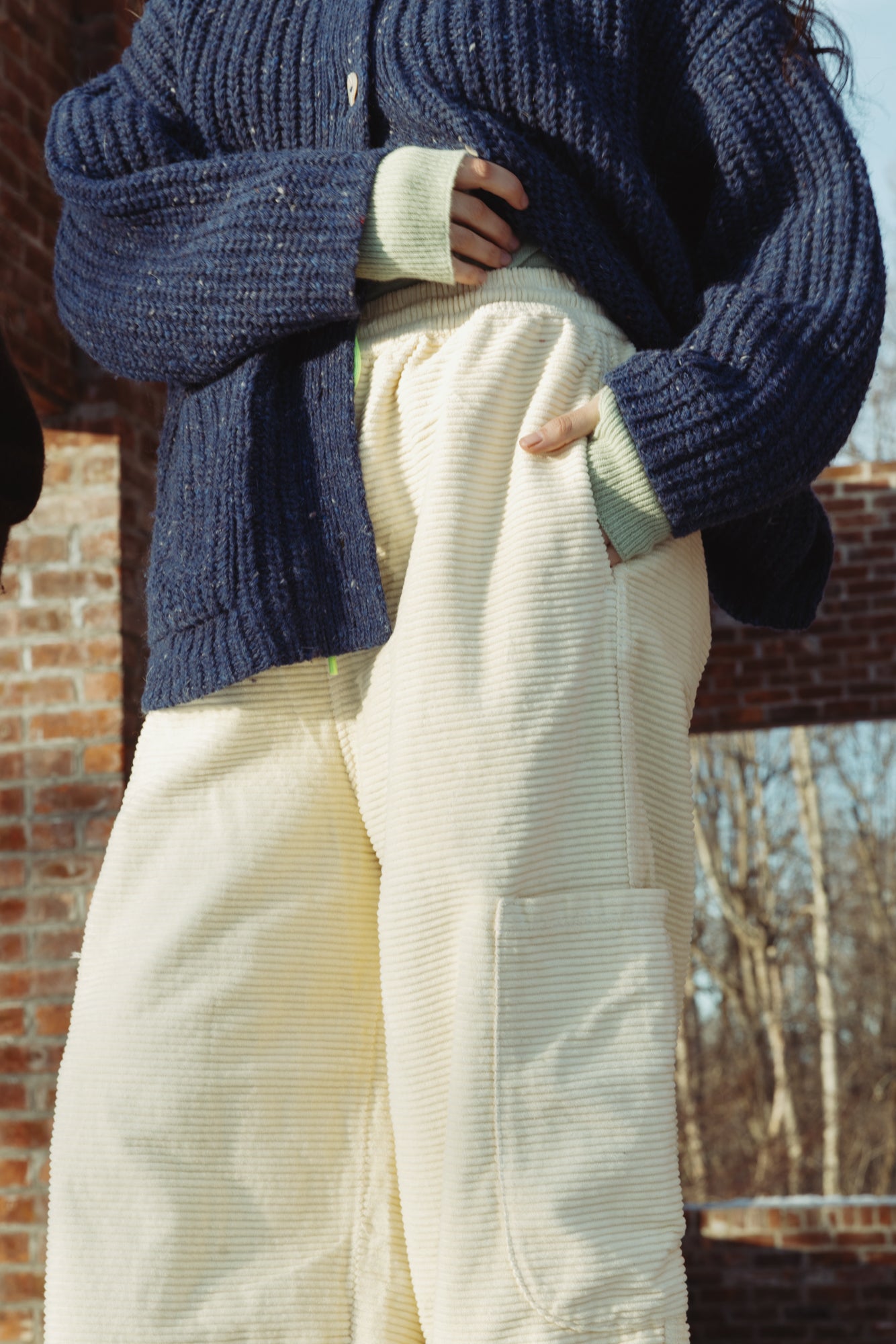 Chef Pants - Butter Horizontal Corduroy