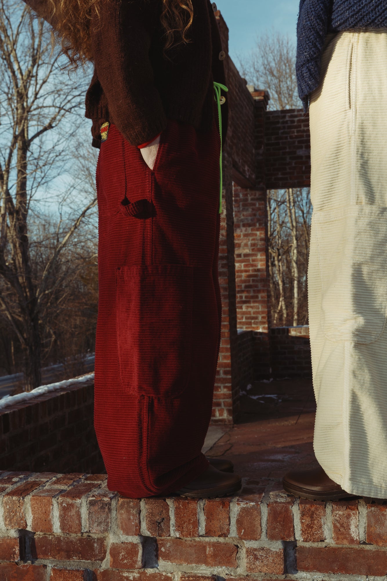 Chef Pants - Wine Horizontal Corduroy, view 5