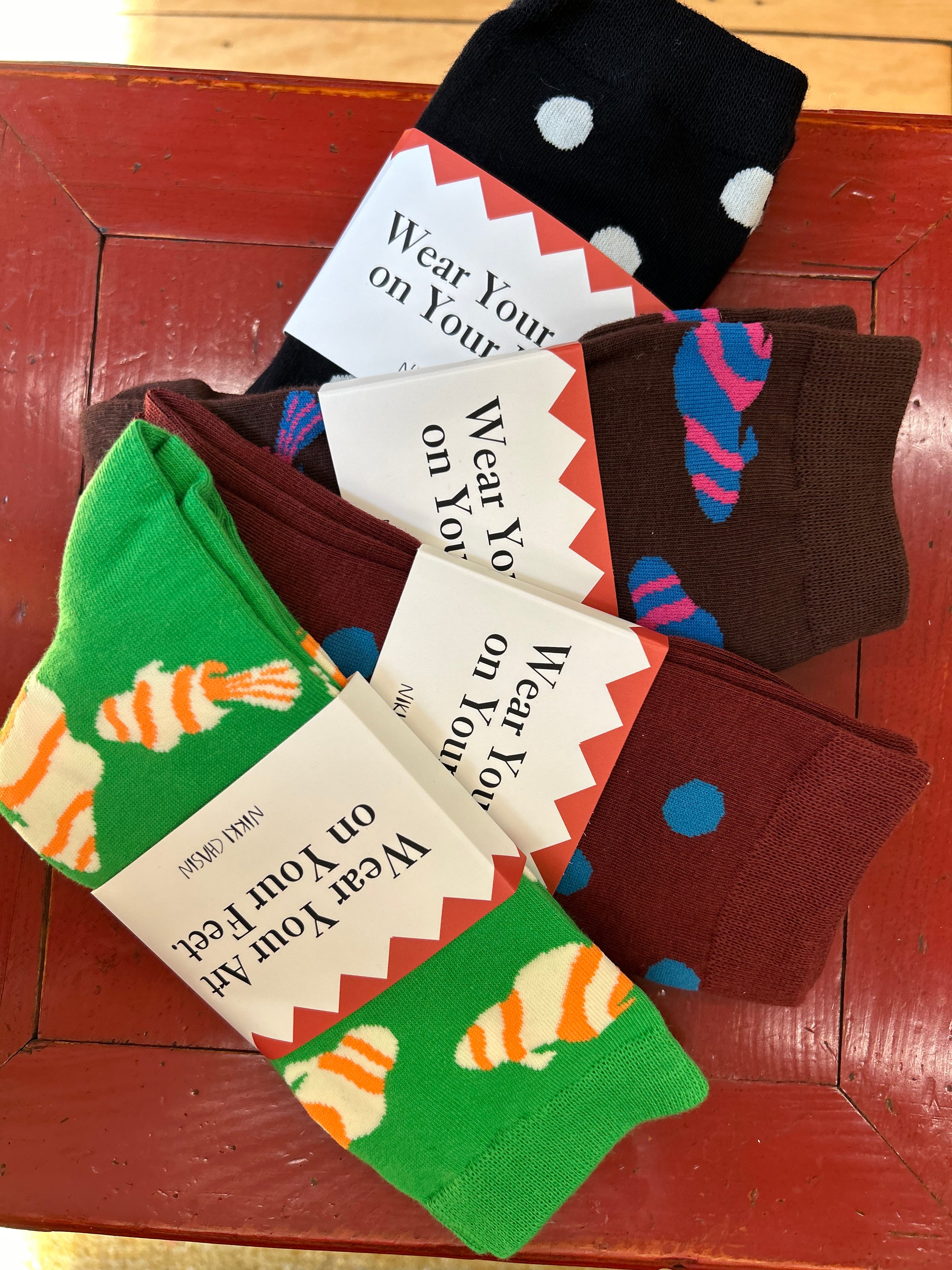 Sauntering Socks - Black Dot, view 5