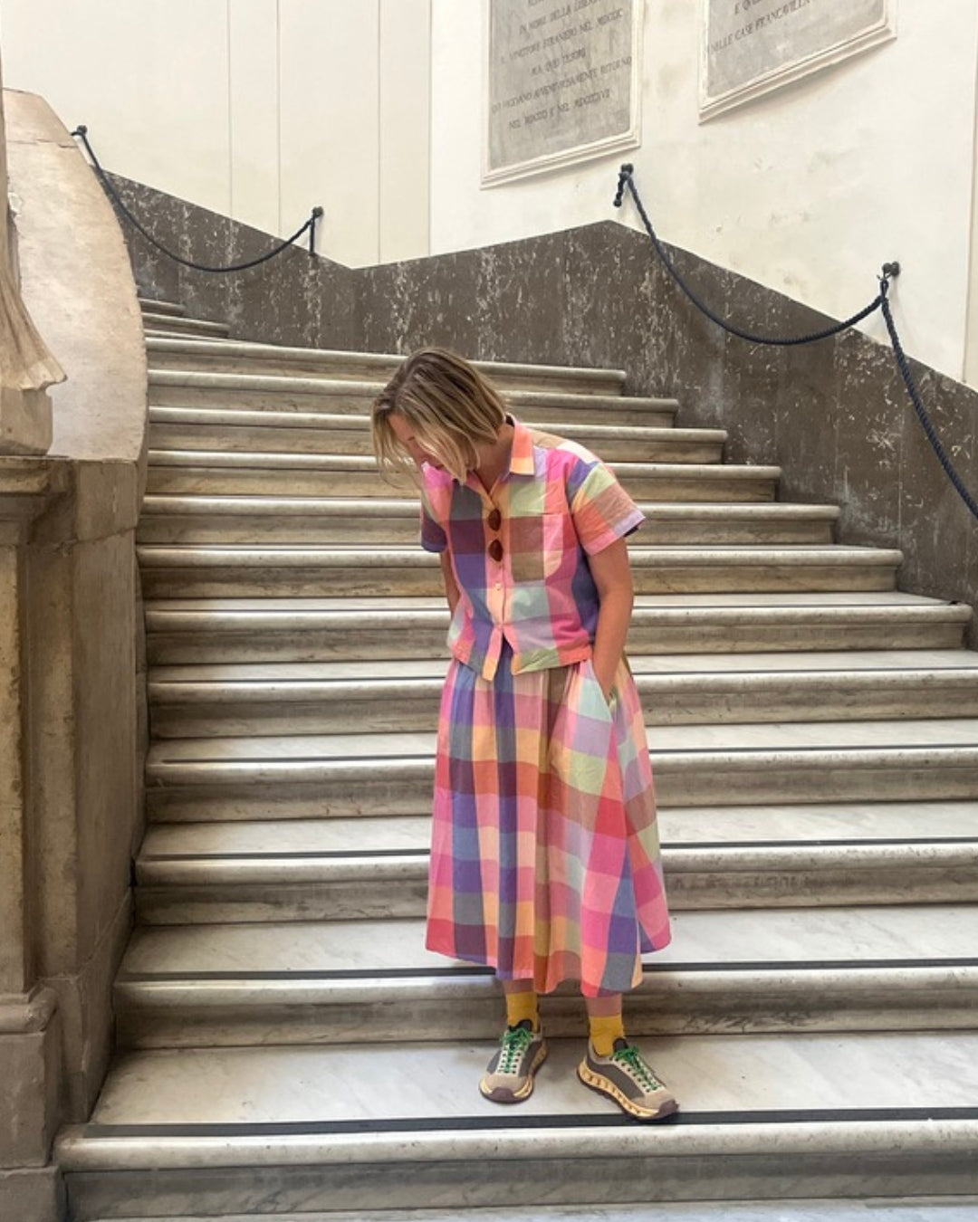 Nikki Chasin x The House That Lars Built Play Skirt in Midsommar Plaid