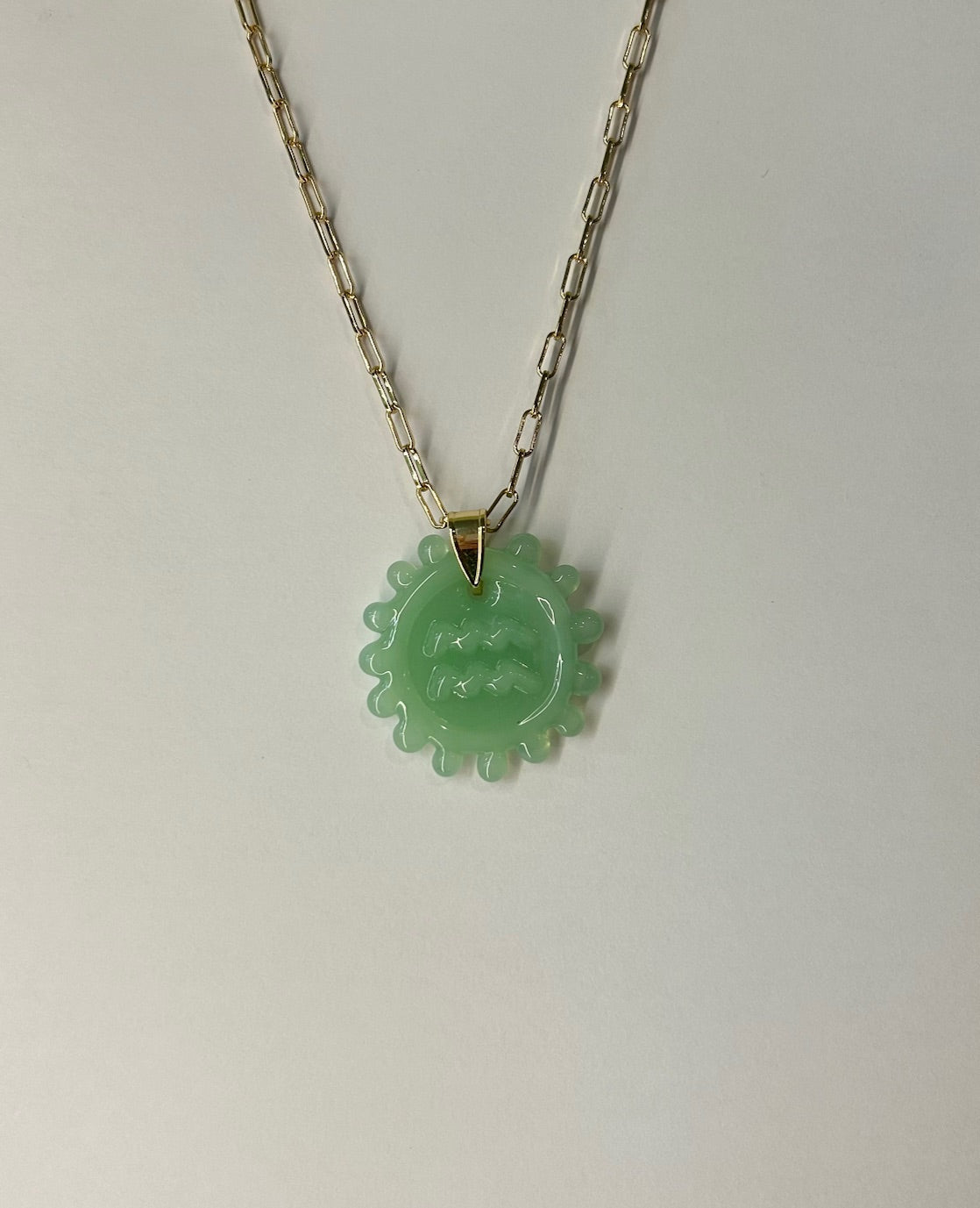 Zodiac Pendant Necklace - Seafoam