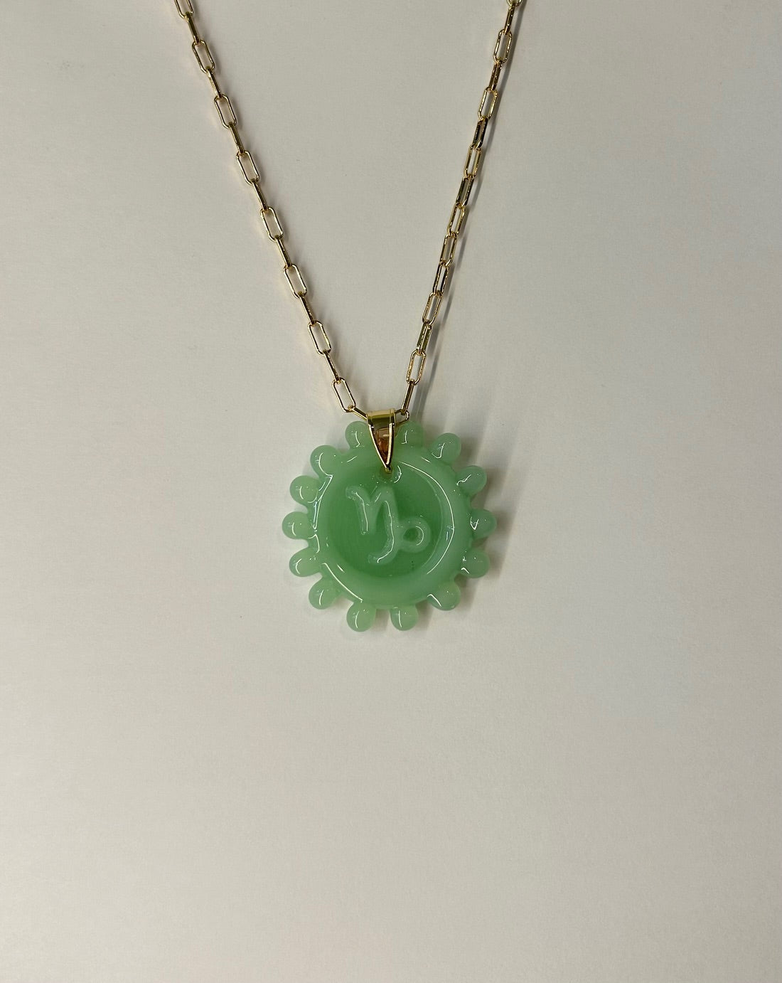 Zodiac Pendant Necklace - Seafoam