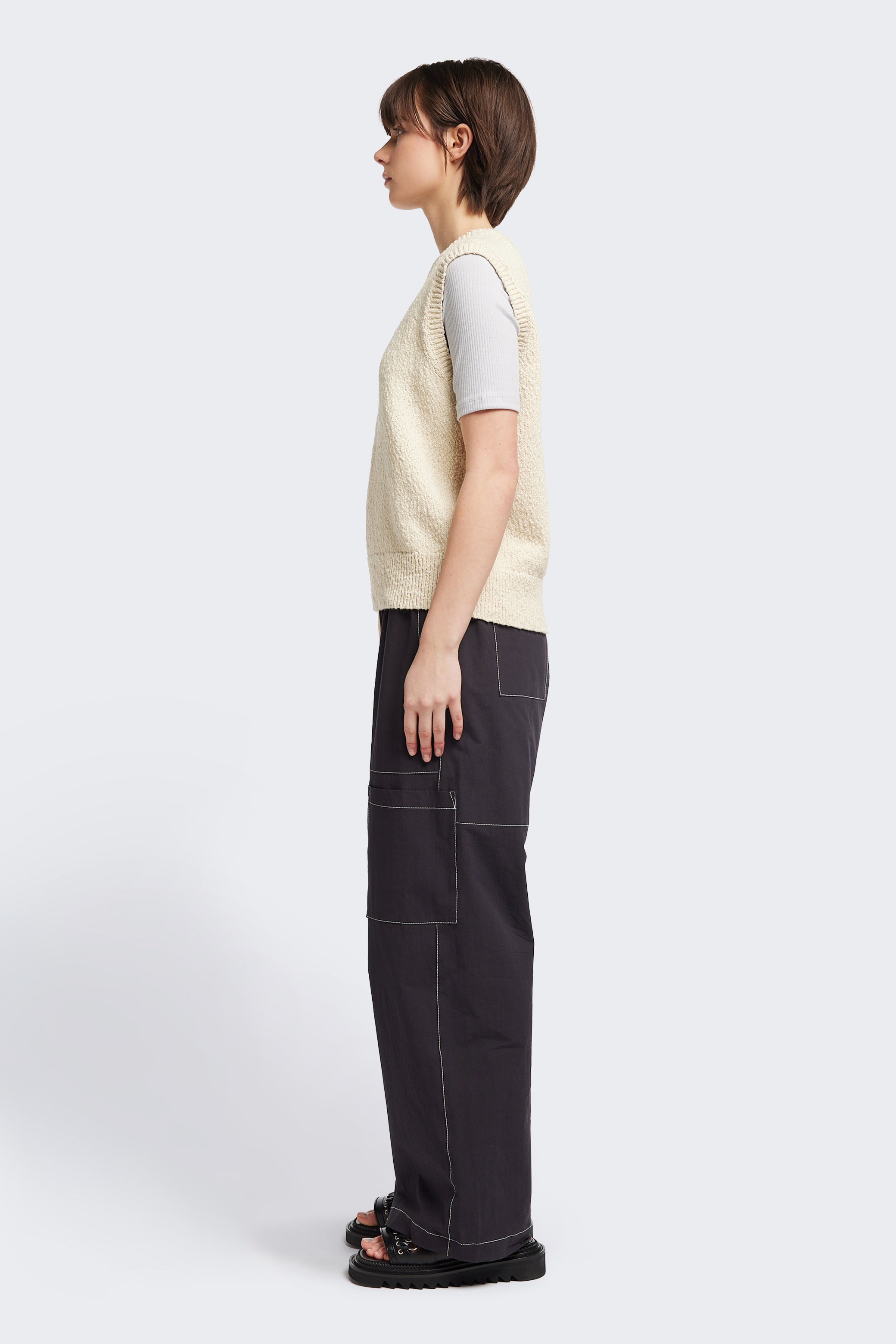 Picknicker Knit Vest - Ecru