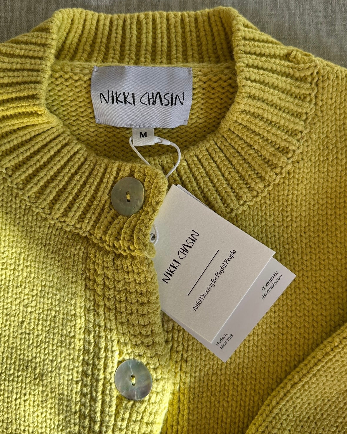 Shiloh Cotton Cardigan - Lemon