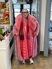Nikki Chasin x The House That Lars Built Ballad Dress in Red/Pink Astrid Weave