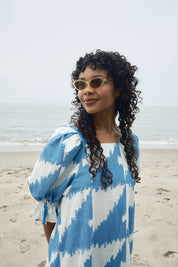 Zoom Dress - Houndstooth Marine