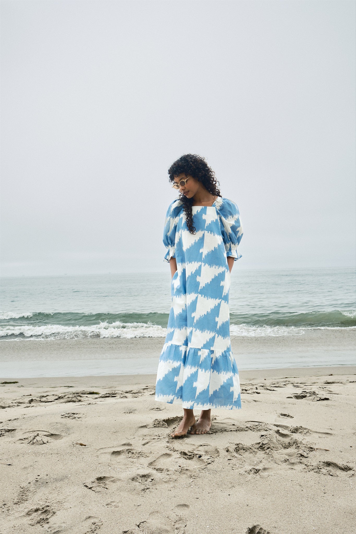Zoom Dress - Houndstooth Marine