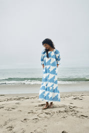 Zoom Dress - Houndstooth Marine