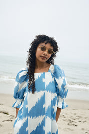 Zoom Dress - Houndstooth Marine