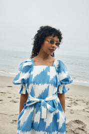 Zoom Dress - Houndstooth Marine
