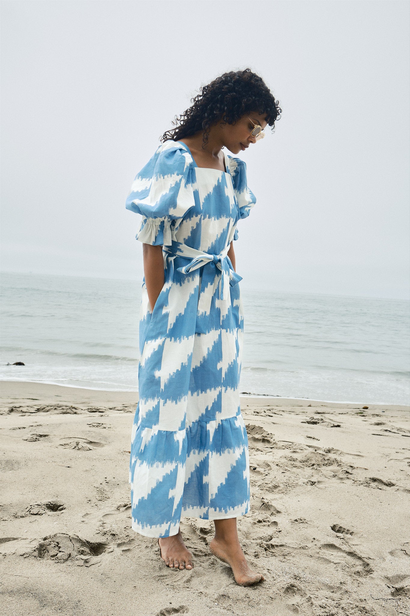 Zoom Dress - Houndstooth Marine