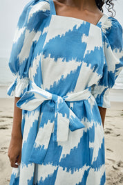 Zoom Dress - Houndstooth Marine