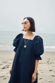 Zoom Dress Linen/Cotton - Midnight