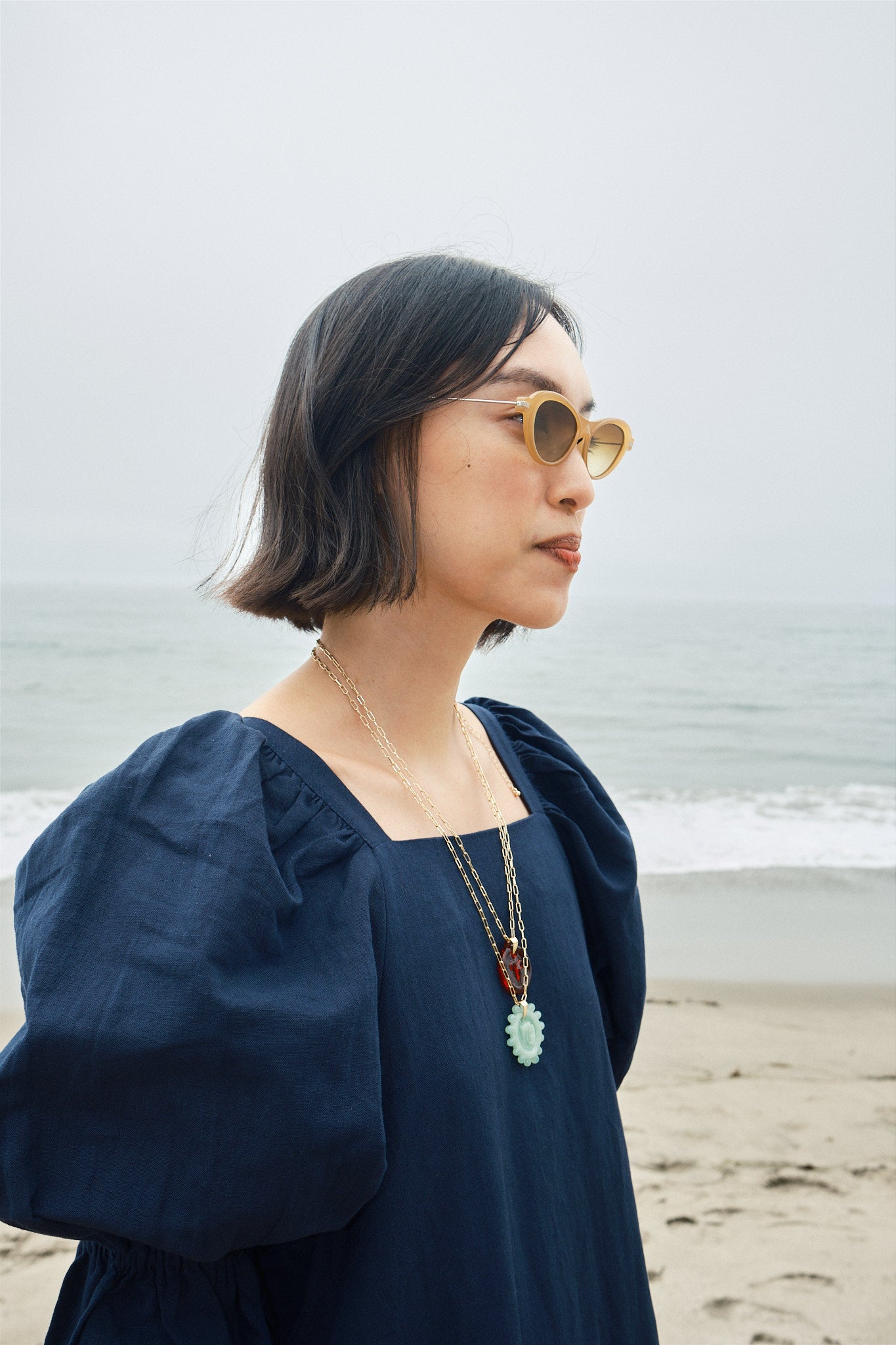 Zoom Dress Linen/Cotton - Midnight