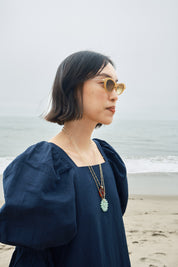 Zoom Dress Linen/Cotton - Midnight