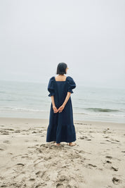 Zoom Dress Linen/Cotton - Midnight