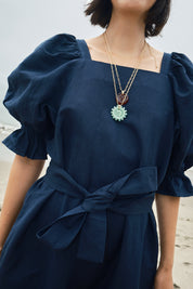 Zoom Dress Linen/Cotton - Midnight