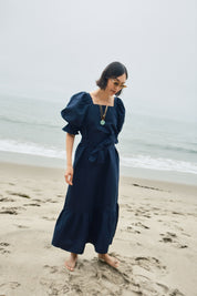 Zoom Dress Linen/Cotton - Midnight