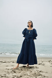 Zoom Dress Linen/Cotton - Midnight
