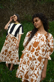 Felix Dress - Cow Print