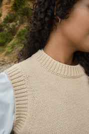Shape Cotton Vest - Oatmeal
