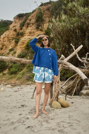 Shiloh Cotton Cardigan - Lapis