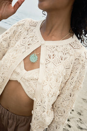 Zodiac Pendant Necklace - Seafoam