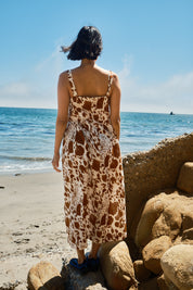 Menina Dress Cotton/Linen - Cow Print