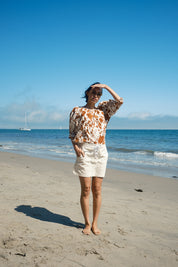 Juli Top Puff Sleeve Top -  Cow Print