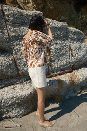 Juli Top Puff Sleeve Top -  Cow Print