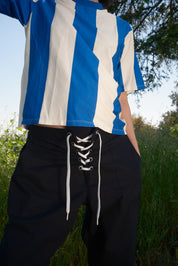 Lasso Lace Up Pant - Black Bull Denim