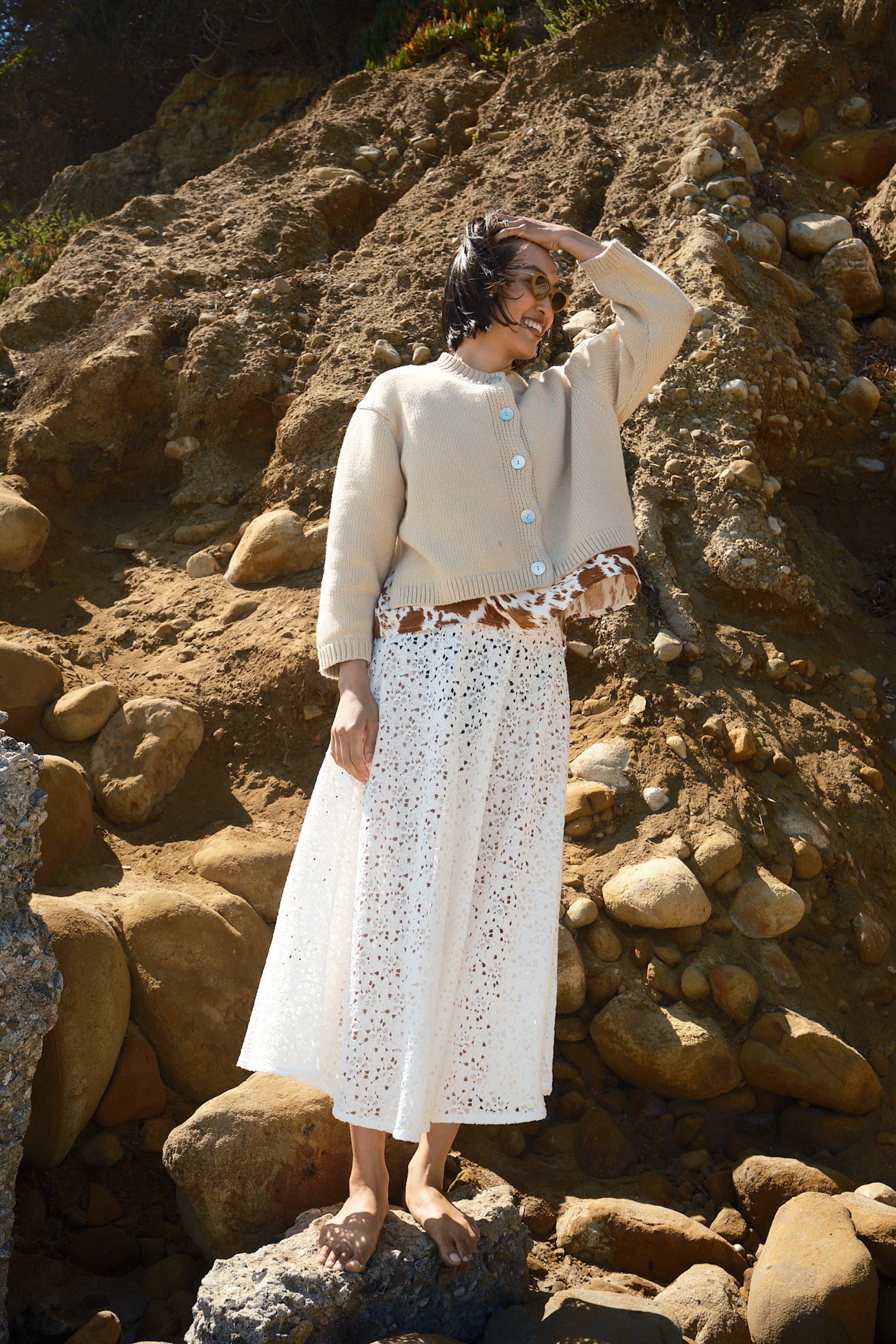 Shiloh Cotton Cardigan - Oatmeal