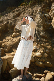 Mari Lace Skirt - White
