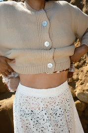 Mari Lace Skirt - White