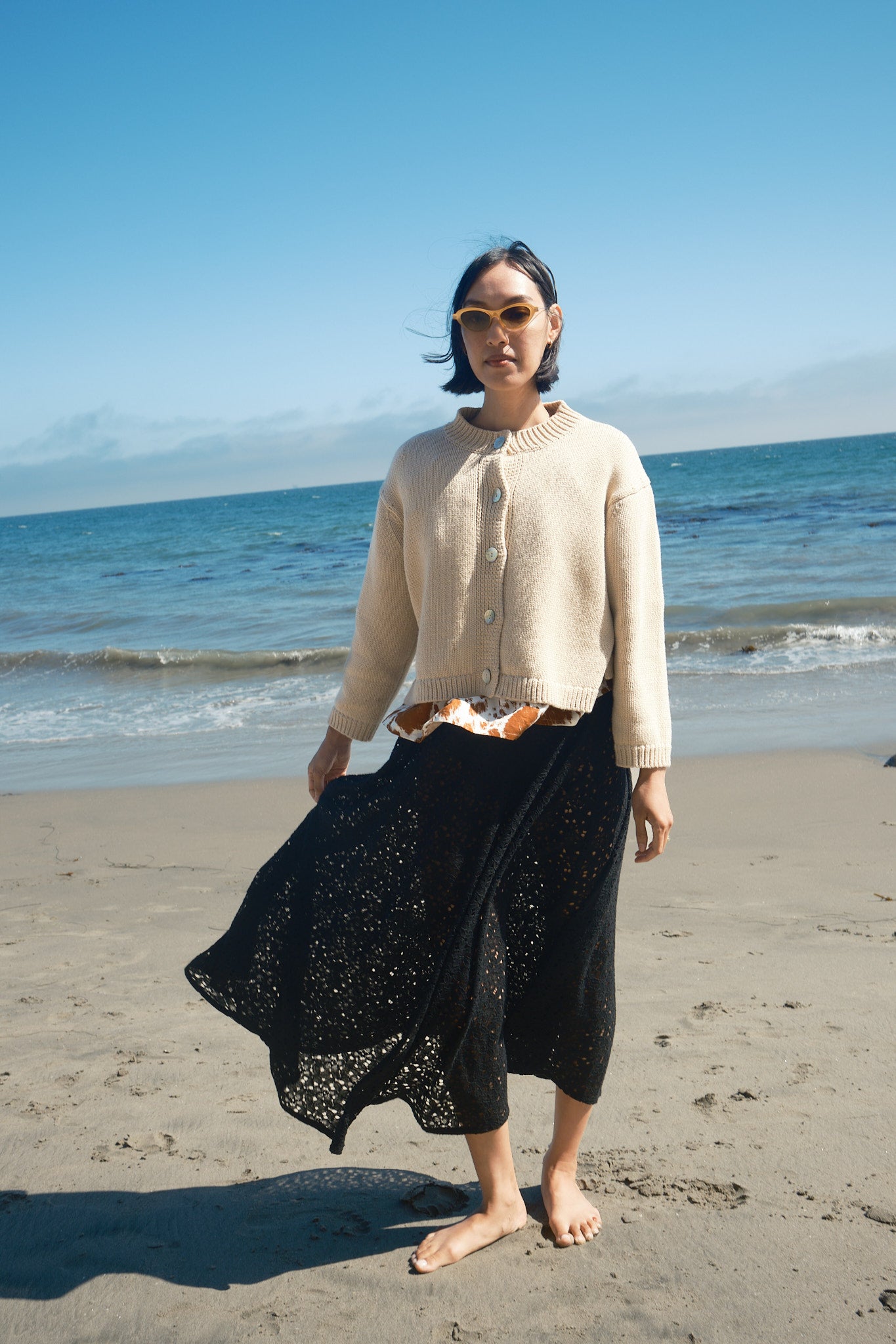 Mari Lace Skirt - Black