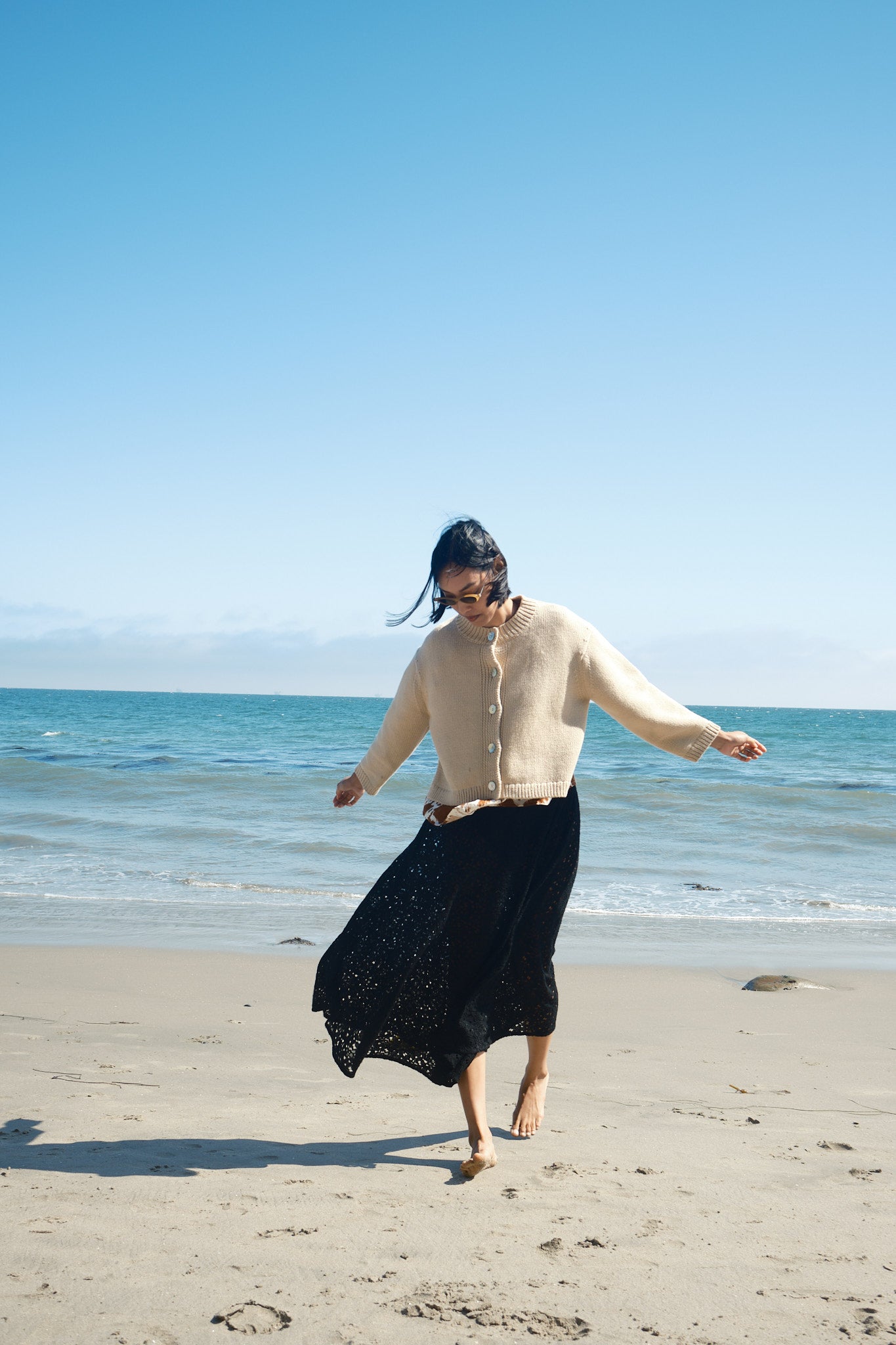 Mari Lace Skirt - Black