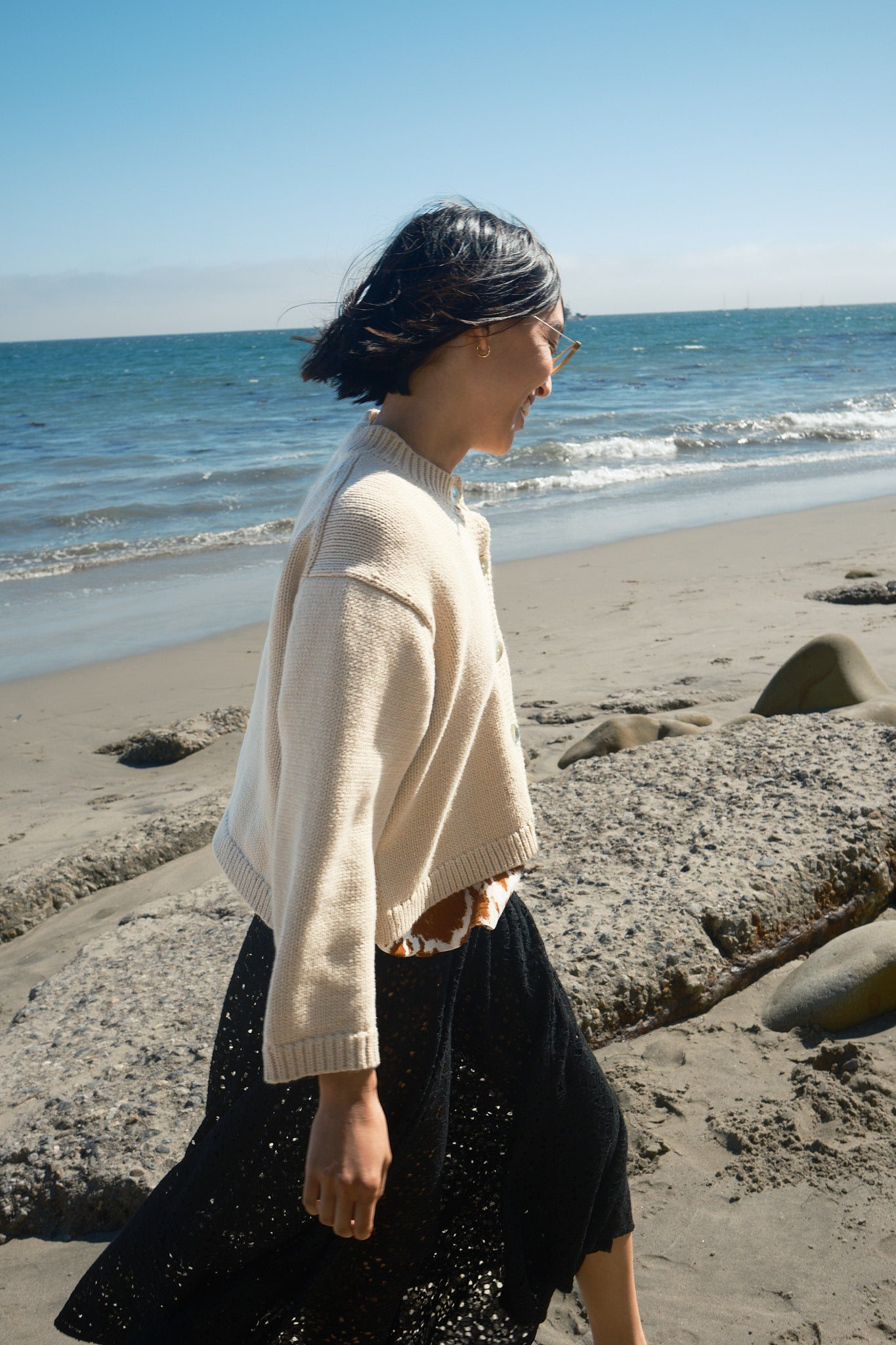 Mari Lace Skirt - Black