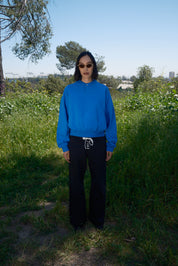 Lasso Lace Up Pant - Black Bull Denim