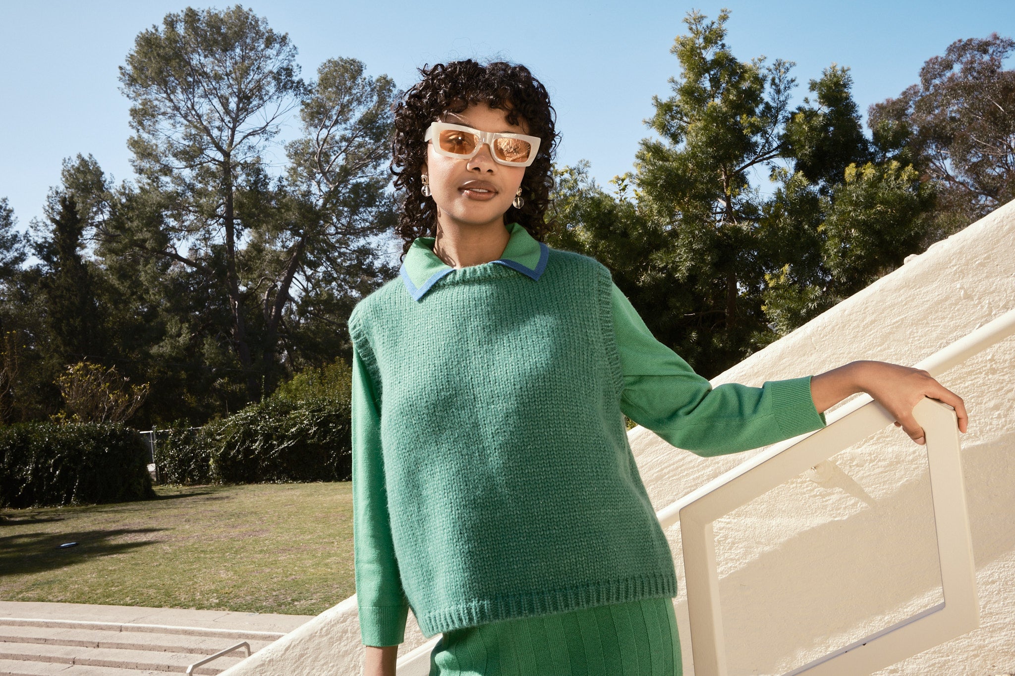 Sabine Alpaca Sweater Vest- Clover