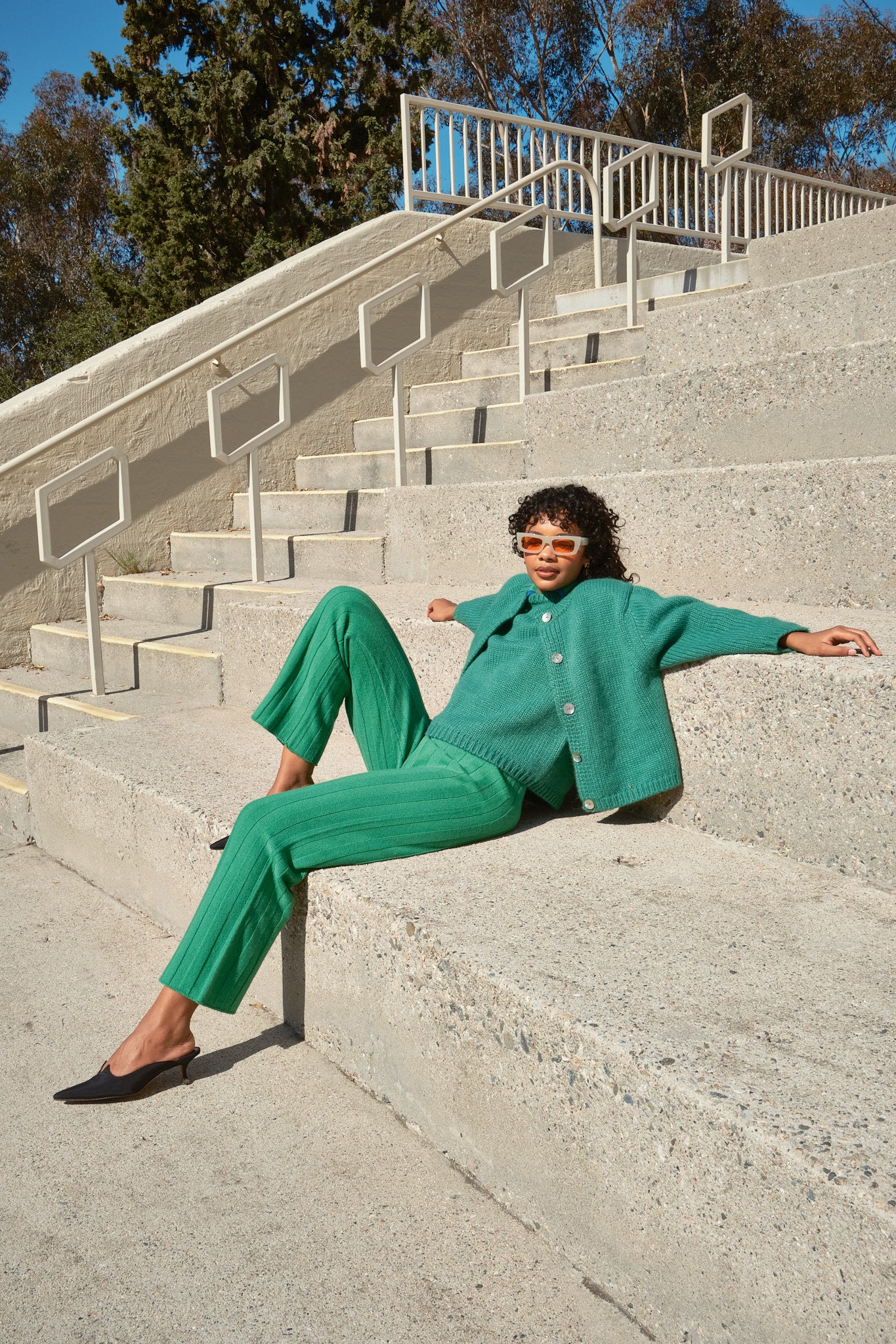 Sheba Cardigan Sweater - Clover, view 5