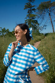 Tatia Dress  - Blue/White Gingham