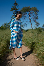 Tatia Dress  - Blue/White Gingham