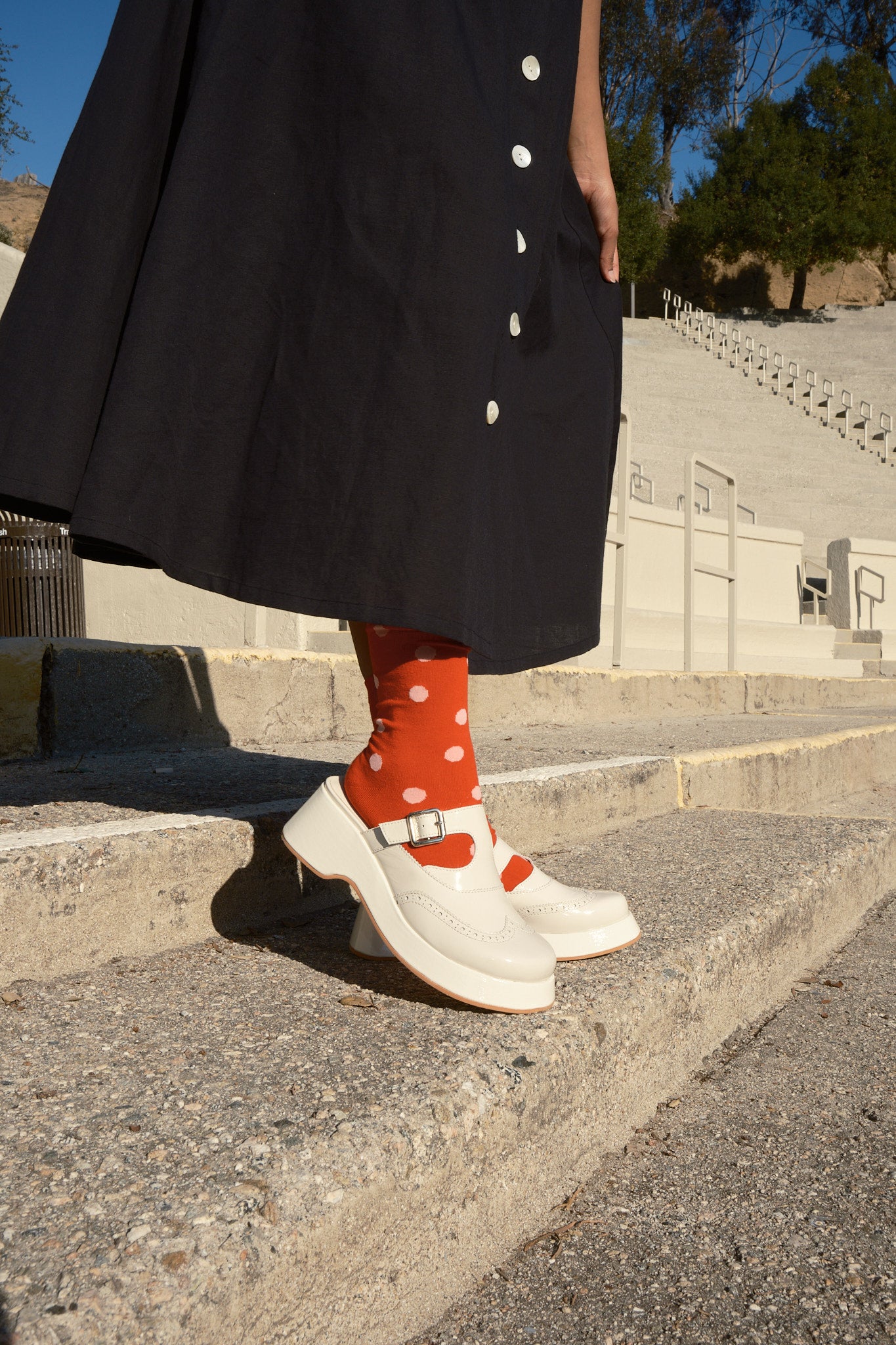 Sauntering Socks - Cherry Dot