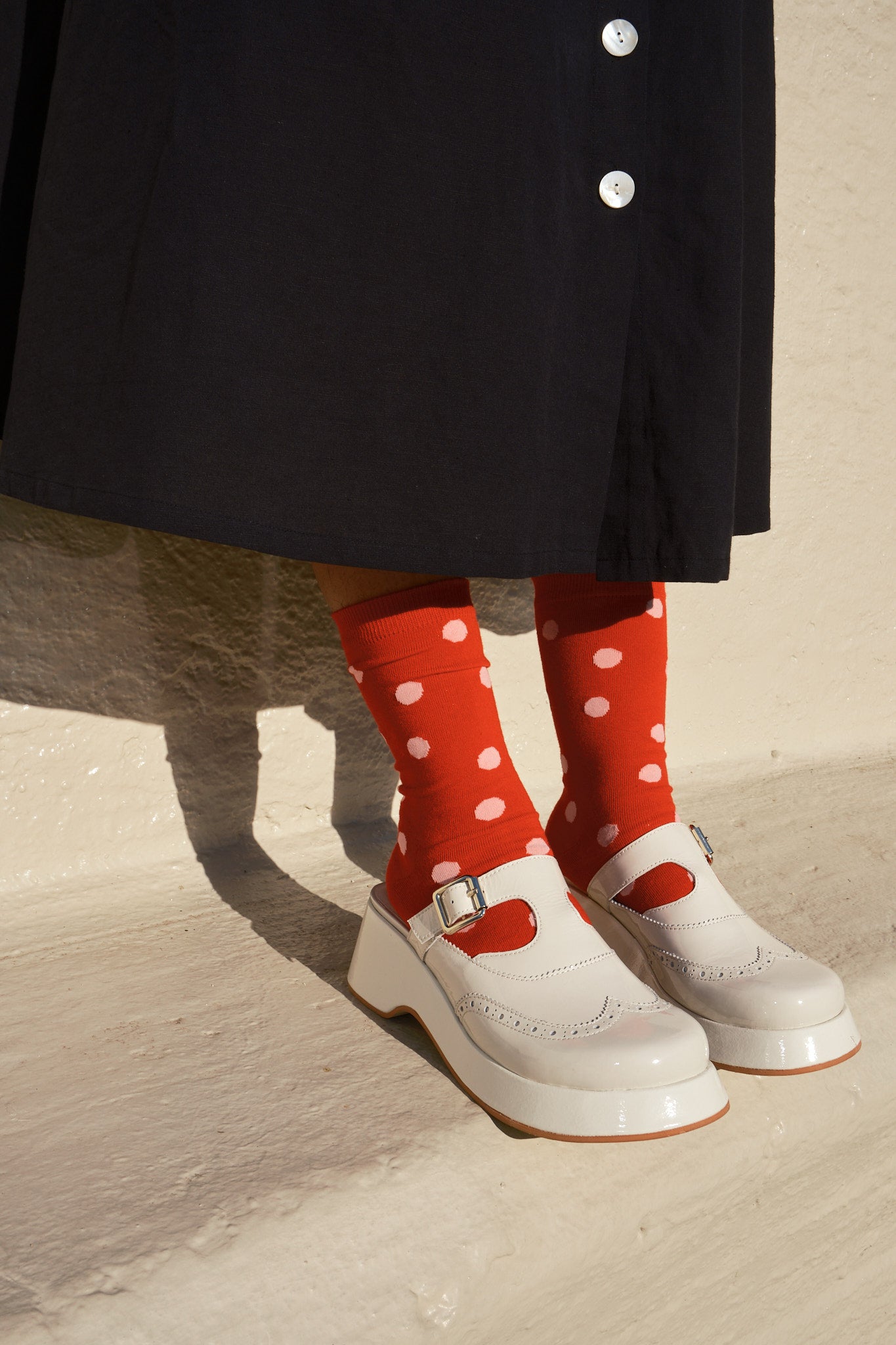 Sauntering Socks - Cherry Dot
