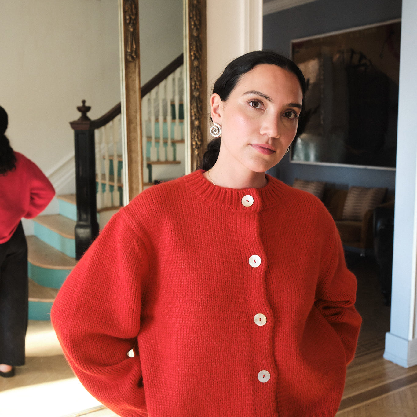 Sheba Cardigan Sweater - Habanero