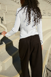 Knit Ruthie Buttondown - White
