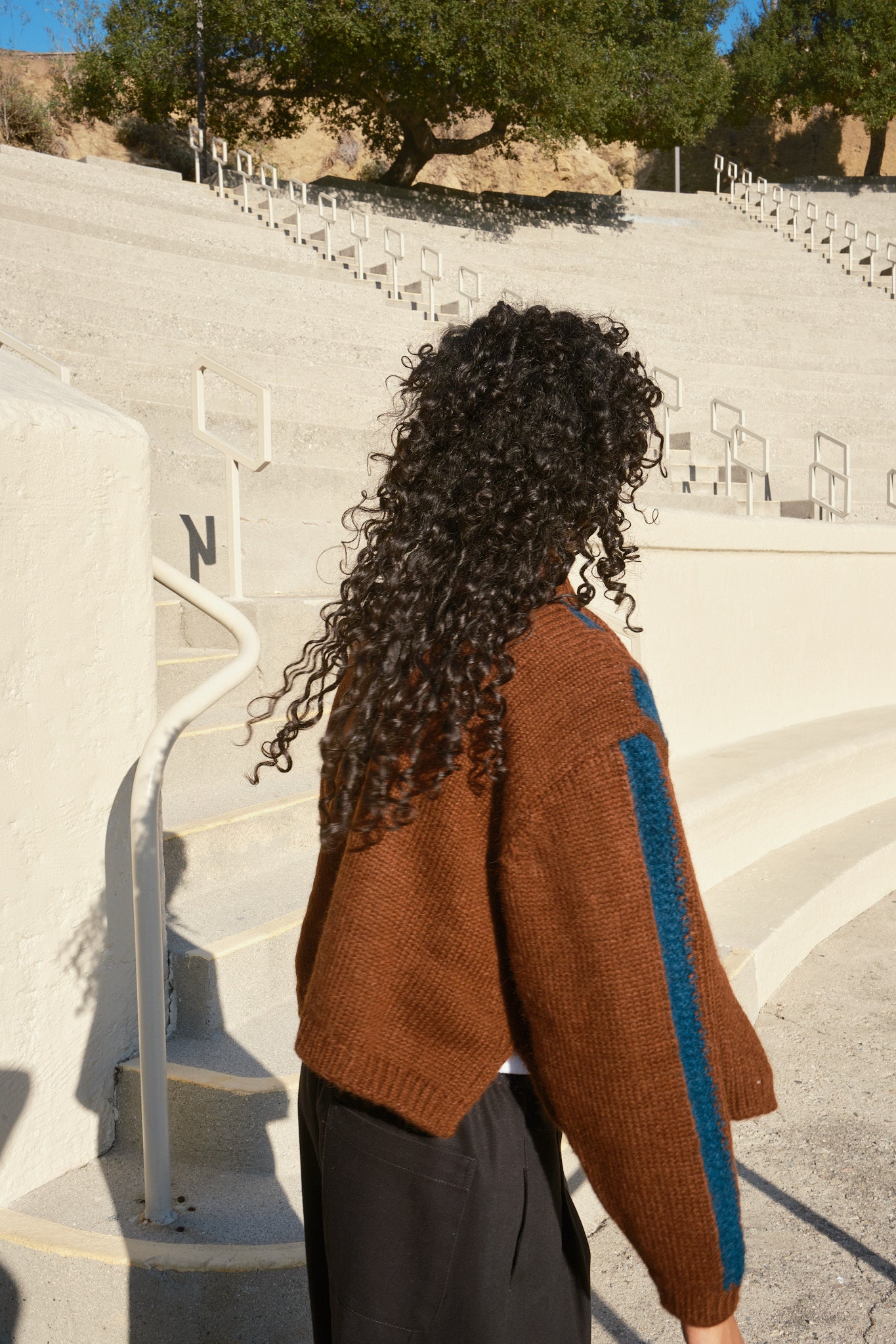 Sheba Striped Cardigan - Hickory/Ocean